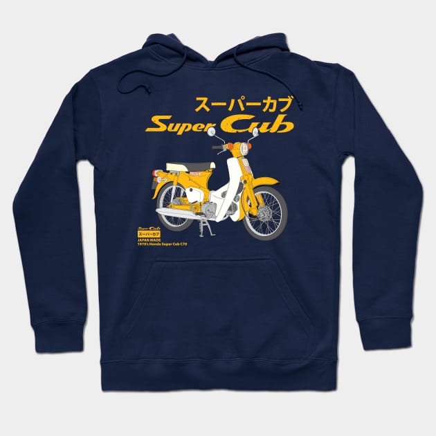 The classic 1970's Honda Super Cub C70 Hoodie by ammghazali